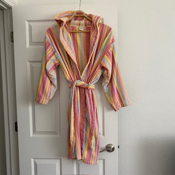 Jalla Terry Cloth Hooded Robe Belted Pockets 100% Cotton Cozy Absorbent Women L - Picture 1 of 15